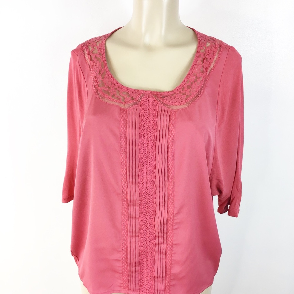 Lauren Conrad women’s blouse size‎ large coral lightweight